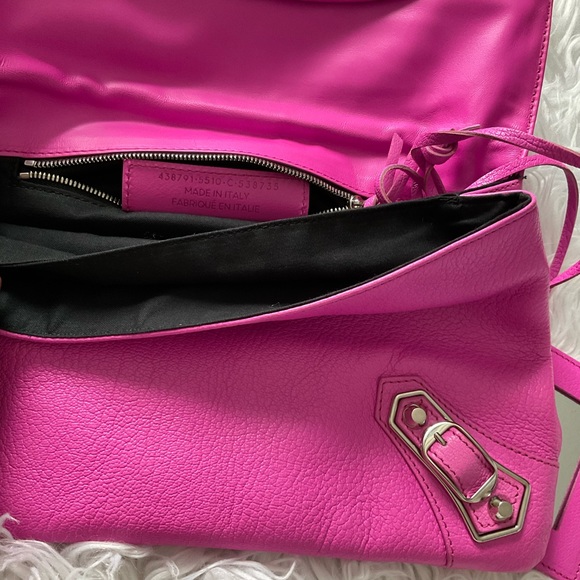 💖 Balenciaga metallic edge lambskin envelop clutch bag Rose 💖 - Picture 6 of 14